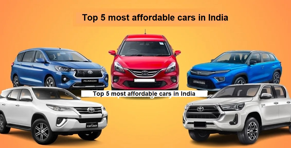 Top 5 most affordable cars in India